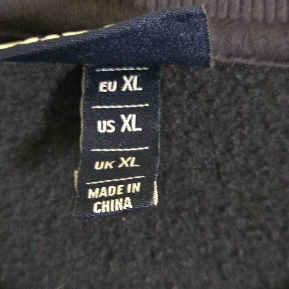 Ellesse Agata Sweatshirt Navy Crewneck Logo Print 90s Size XL - Picture 8 of 10